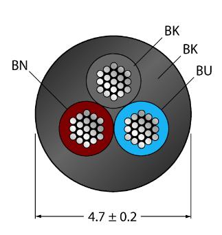 BL ident 执行器/传感器电缆 PKG3M-5/TEL