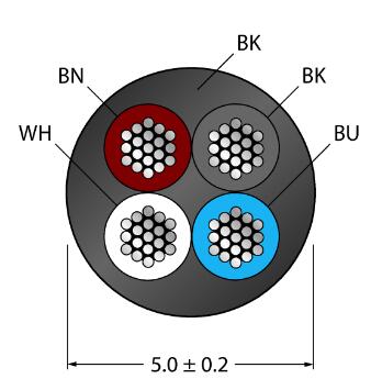 BL ident 执行器/传感器电缆 PKG4M-2/TEL