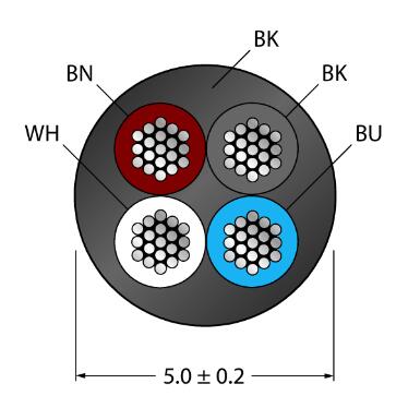 BL ident 执行器/传感器电缆 PKW4M-10/TEL