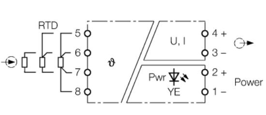 BL ident 单通道温度测量放大器 IMS-TI-PT100/24V