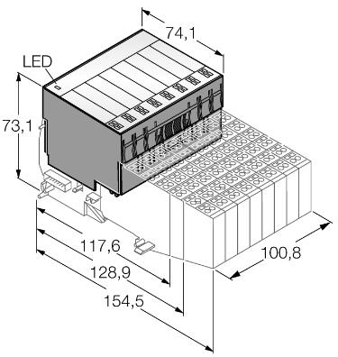 电子模块 BL20-16DO-24VDC-0.5A-P