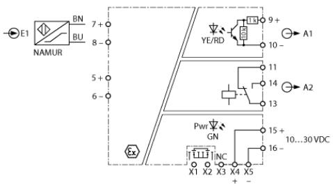 隔离开关放大器 IMX12-DI03-1S-1NAM1R-PR/24VDC/CC
