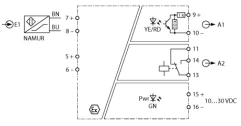 隔离开关放大器 IMX12-DI03-1S-1NAM1R-0/24VDC/CC