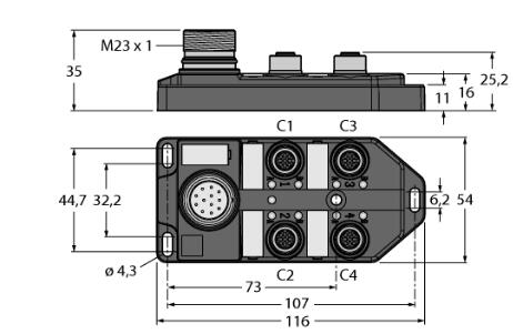 无源分线盒 TB-4M12-4-CS12T