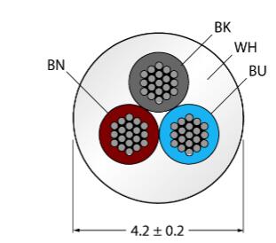 执行器和传感器线缆 PKWV3M-20-PKWV3M/TFW