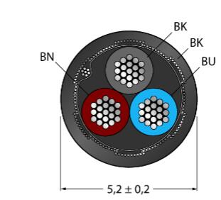 执行器和传感器线缆 PKWS3M-0.6-PSGS3M/TEL