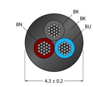 执行器和传感器线缆 PKW3Z-5/TXL