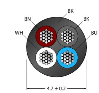 执行器和传感器线缆 PKG4Z-5/TXL