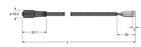 执行器和传感器线缆 PKG4Z-5/TXL