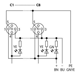 无源分线盒 TB-8M12-4P2-2/TXL