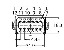 阀连接器 DT04-12P-A-5/TXL