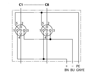 无源分线盒 TB-8M12-5-CS19H