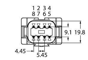 阀连接器 DT04-8PG-A-5/TXL