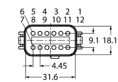 阀连接器 DT06-12S-A-10/TXL