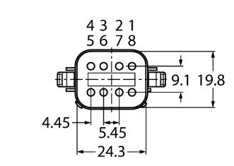 阀连接器 DT06-8SG-A-10/TXL