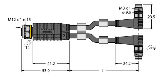 2相接线盒 VBRK4.4-2PSW3M-1.5/1.5/TEL