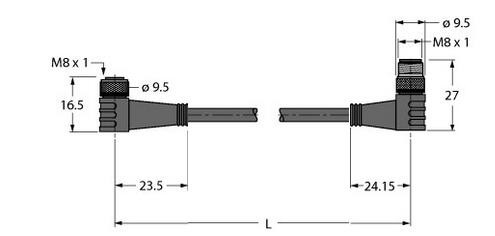 执行器和传感器线缆 HT-SWKP3-5-HT-SWSP3/S2430