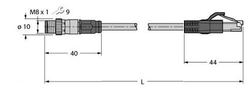 工业以太网线 PSGS4M-RJ45S-4414-5M