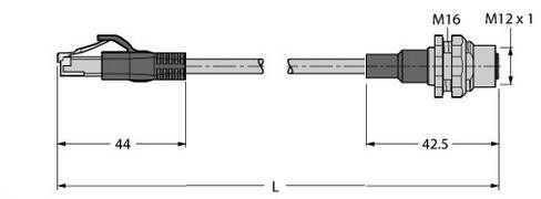 工业以太网线 RJ45S-FKSDD-4416-2M