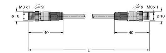 工业以太网线 PSGS4M-PSGS4M-4414-0.5M