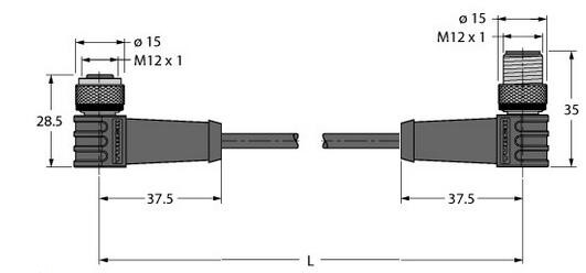 执行器和传感器电缆 HT-WWAK4.5-10-HT-WWAS4.5/S2430