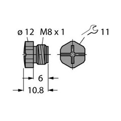 执行器/传感器电缆附件 SCHUTZKAPPE ISK-M8