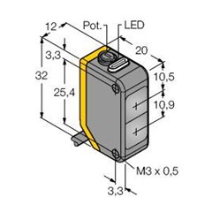 直反式光电传感器 DO250-Q18-VN6X2