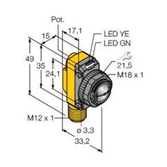聚焦光电传感器 CO43-BT18-VN6X2-H1141
