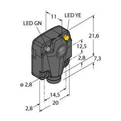对射式光电传感器 RO1.8m-Q10F-RP6X2-V1131