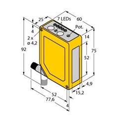 可调背景抑制型直反式光电传感器 BSO2m-Q60-ANP6X5-H1151