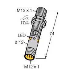 反射板式光电传感器 LO2.5m-M12-VP6X2-H1141