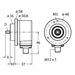 旋转检测增量型编码器 Ri-10S10C-2B360-H1181