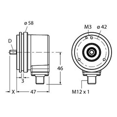 旋转检测增量型编码器 Ri-10S6S-2B360-H1181