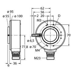 旋转检测增量型编码器 Ri-42H25S4-2B1024-12M23