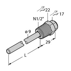 温度传感器附件 THW-6-N1/2-A4-L100