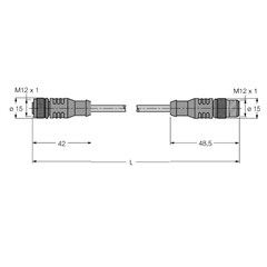 BL ident接线电缆标准版 RK4.5T-25-RS4.5T/S2500
