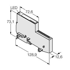 经济型模块 BL20-E-8DO-24VDC-0.5A-P