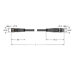 执行器/传感器电缆 PKG3M-0，3-PSG3M/TEL