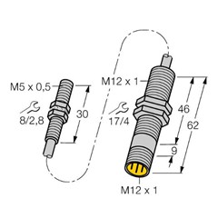 电感式传感器 BI1，5-EG05-0，3-M12-SIU-H1141