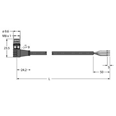 执行器/传感器电缆 PSW4M-2/TXL