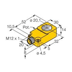 电感式传感器 BI20R-Q14-LU-H1141