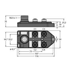 无源分线盒 TB-4M12-4-CS12T