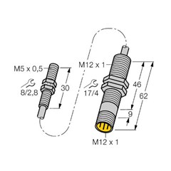 电感式传感器 BI1.5-EG05-0.3-M12-SIU-H1141