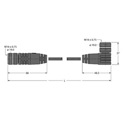 执行器和传感器线缆 BKM-BKWM14-E03-1.2/S90