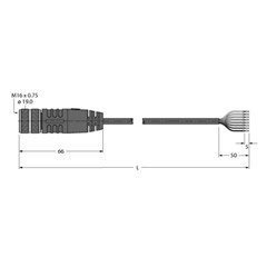 执行器和传感器线缆 BKM14-E01-10/S90