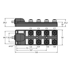 无源分线盒 TB-8M12-5P3-2/TXL