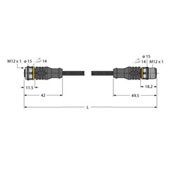 执行器和传感器线缆 RKC4.5T-0.6-RSC4.5T/TXL1001