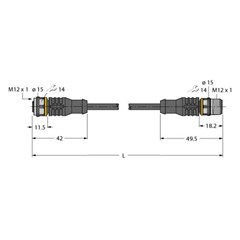 执行器和传感器线缆 RKC12T-2-RSC12T/TEL