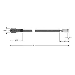 执行器和传感器线缆 PKG4Z-5/TXL