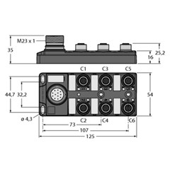 无源分线盒 TB-6M12-4-CS12T